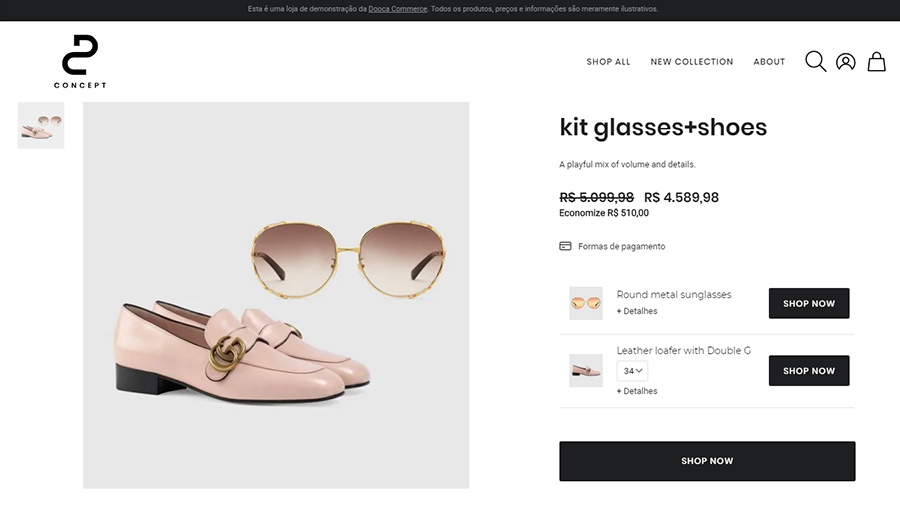 Kit de produtos Dooca Commerce
